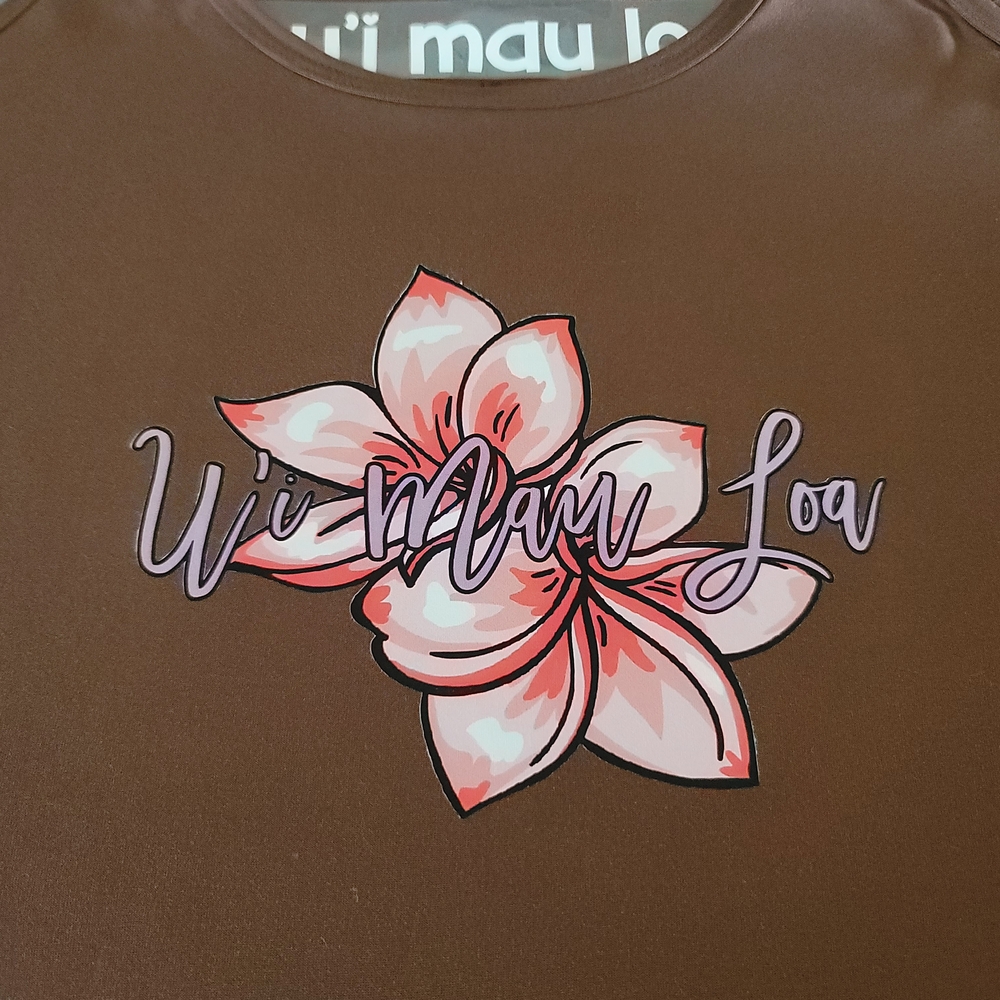 Brown Plumeria Tank Top
